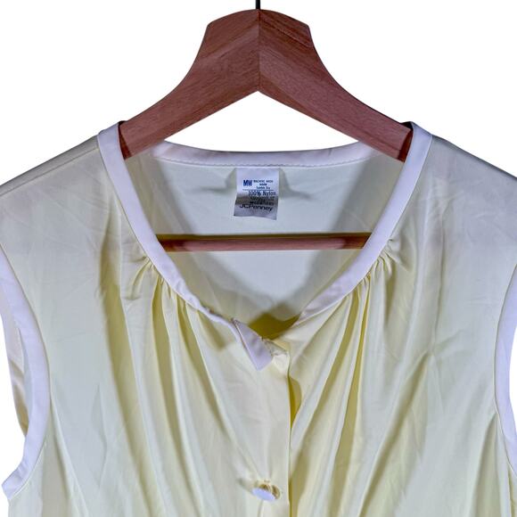 Set 2 VTG JCPenney Women's Medium Satin Pajama Tops Blouses 1960s 1970s Sleep - Picture 5 of 12